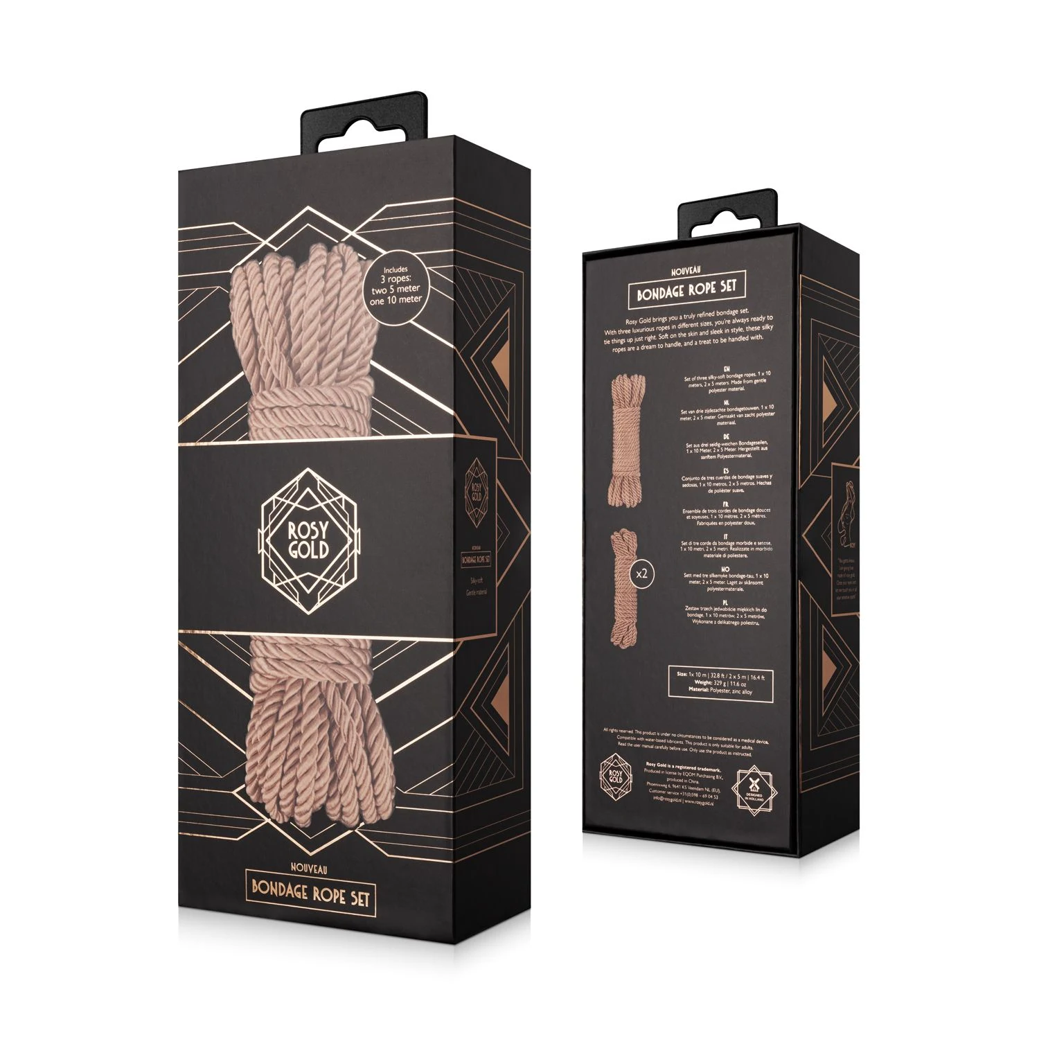 Bondage Seil Set von Rosy Gold für kontrolliertes Spiel und intime Momente