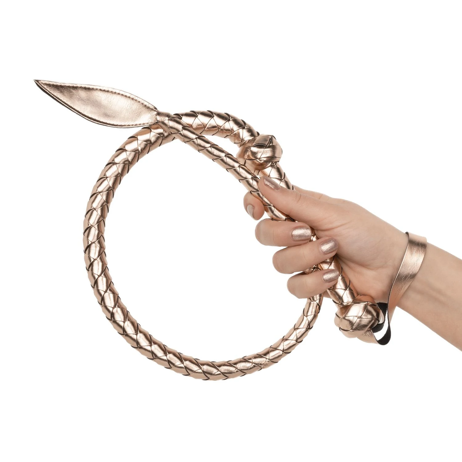 Geflochtene Bull Whip von Rosy Gold mit schlankem Design und stilvollem Griff
