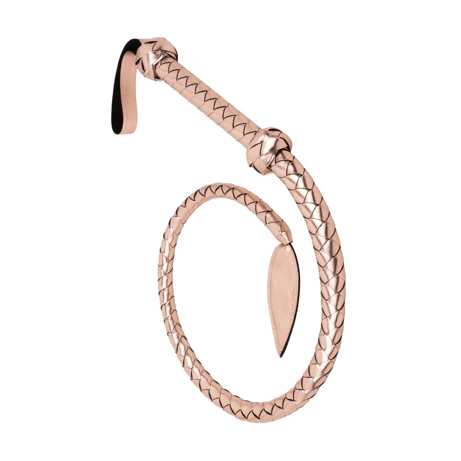Bull Whip geflochten in Rosy-Gold-Optik für kontrolliertes Impact Play
