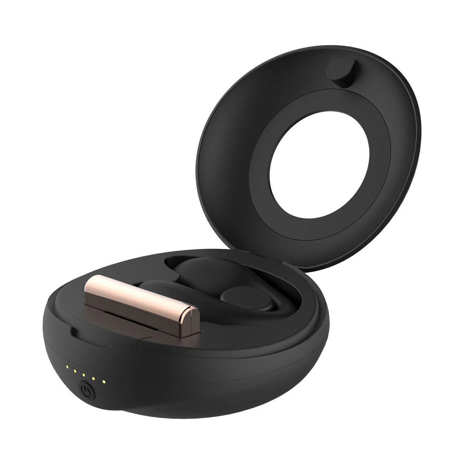 Rosy Gold Vibrator Schwarz mit eleganter C-Form