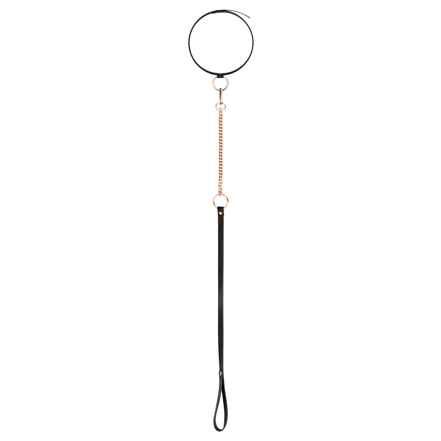 Elegantes Rosy Gold Halsband mit Leine für Schlafzimmer und Ausgehen