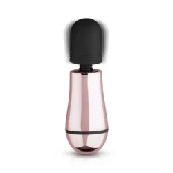 Rosy Gold Nouveau Mini-Massagegerät in Rosa und Schwarz mit kompakter Form