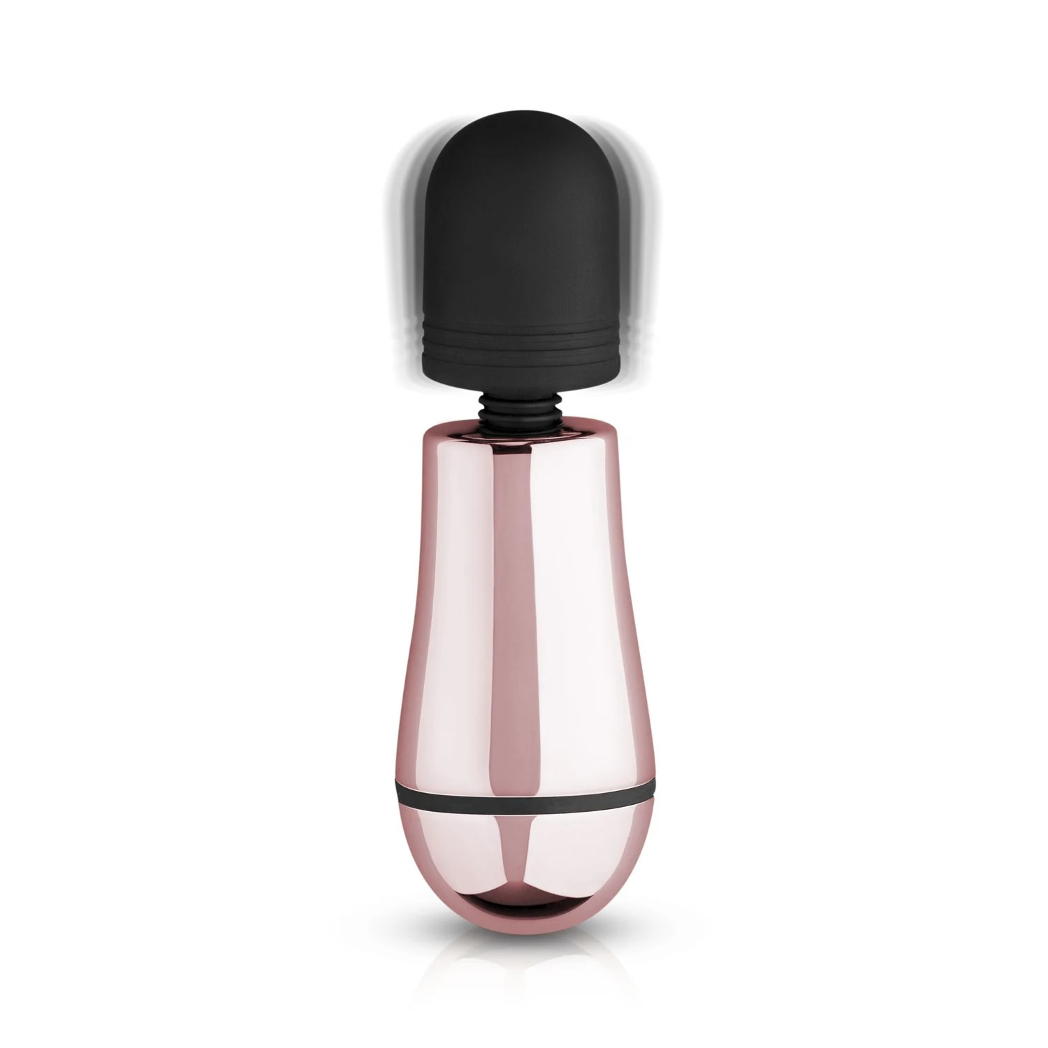 Rosy Gold Nouveau Mini-Massagegerät in Rosa und Schwarz mit kompakter Form