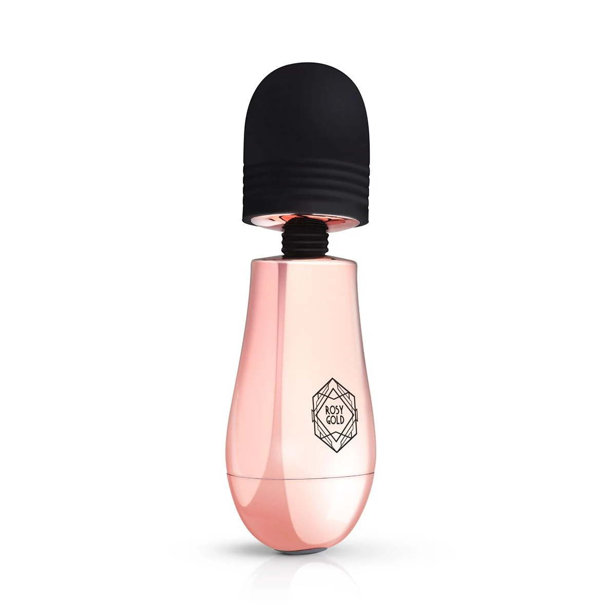 Kompaktes Mini-Massagegerät in Rosa und Schwarz, geeignet für Reisen