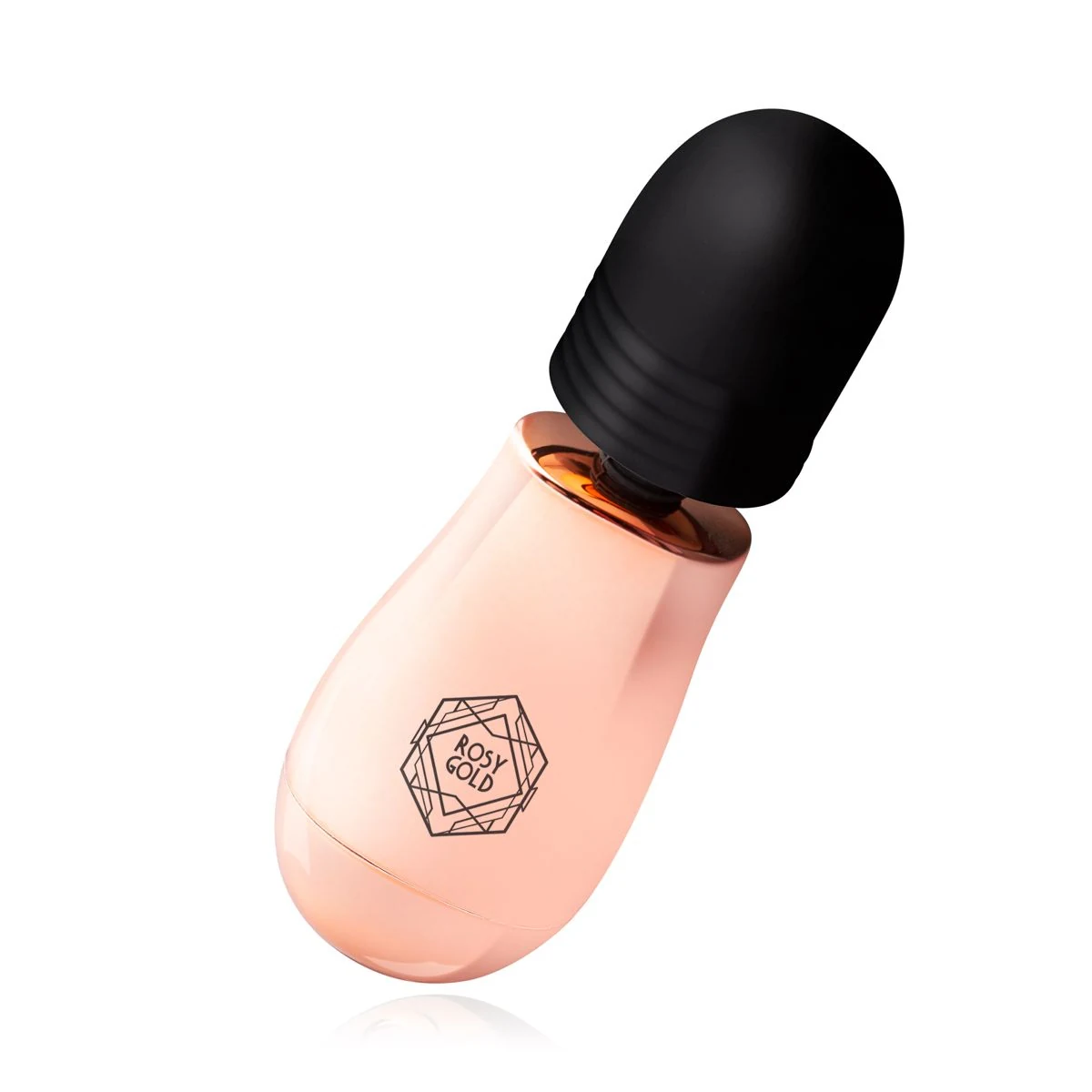Rosy Gold Nouveau Massagegerät mit verstellbaren Vibrationen und Druckknopf