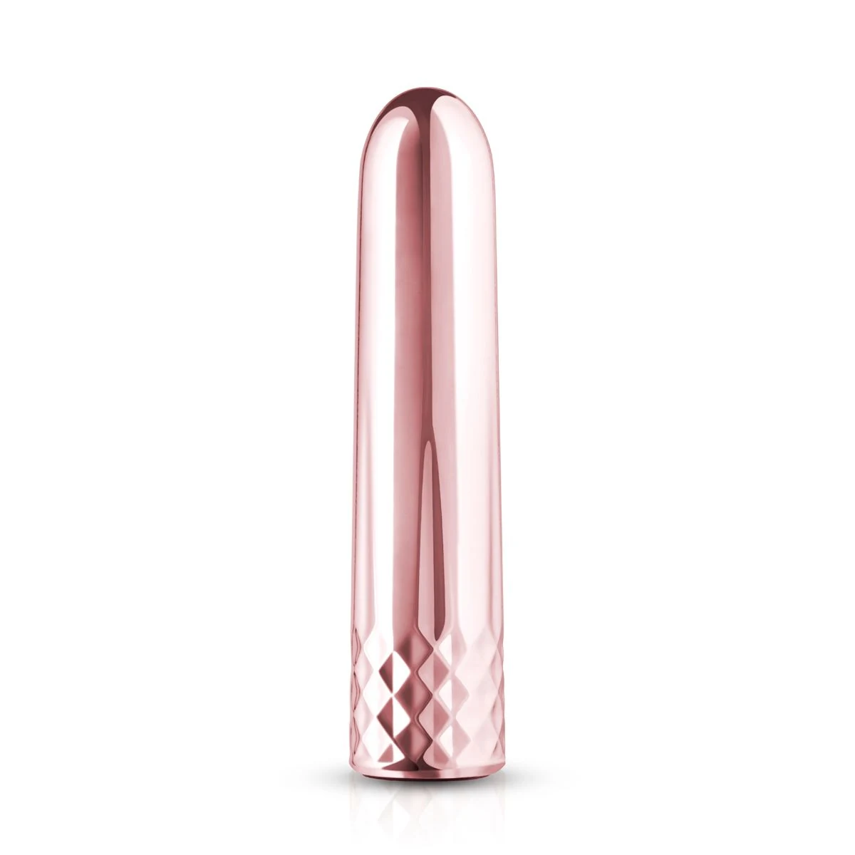 Rosa Mini-Vibrator von Rosy Gold mit glatter Oberfläche und Druckknopf