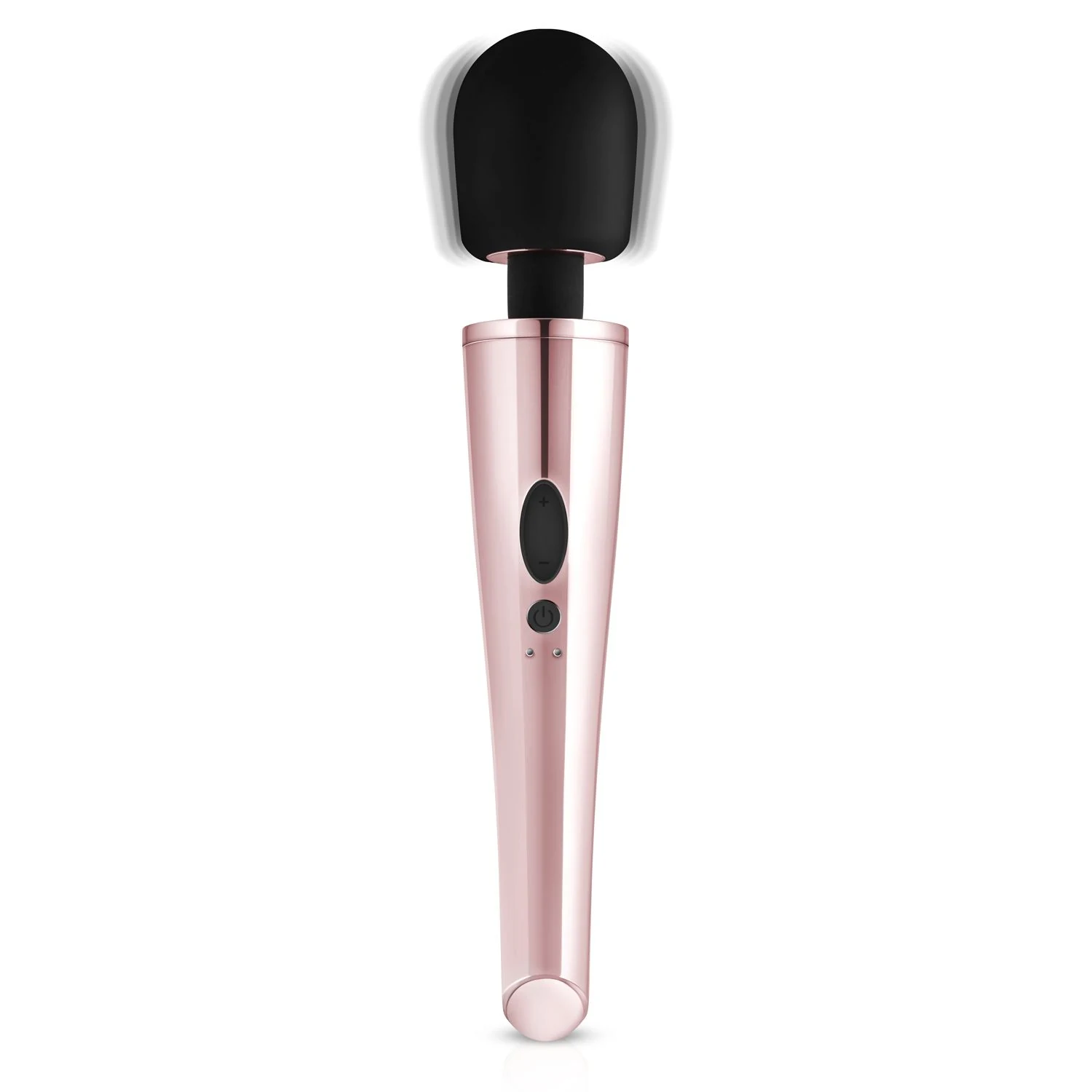 Rosy Gold Nouveau Wandvibrator in Schwarz und Rosa, wiederaufladbar mit flexiblem Kopf