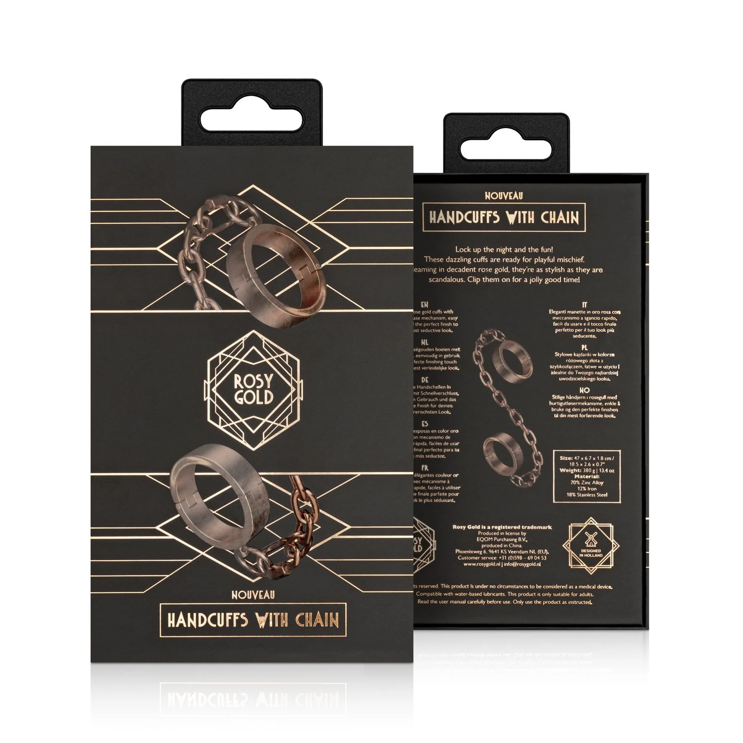 Rosy Gold Roségold Handschellen für stilvolle Bondage-Spiele
