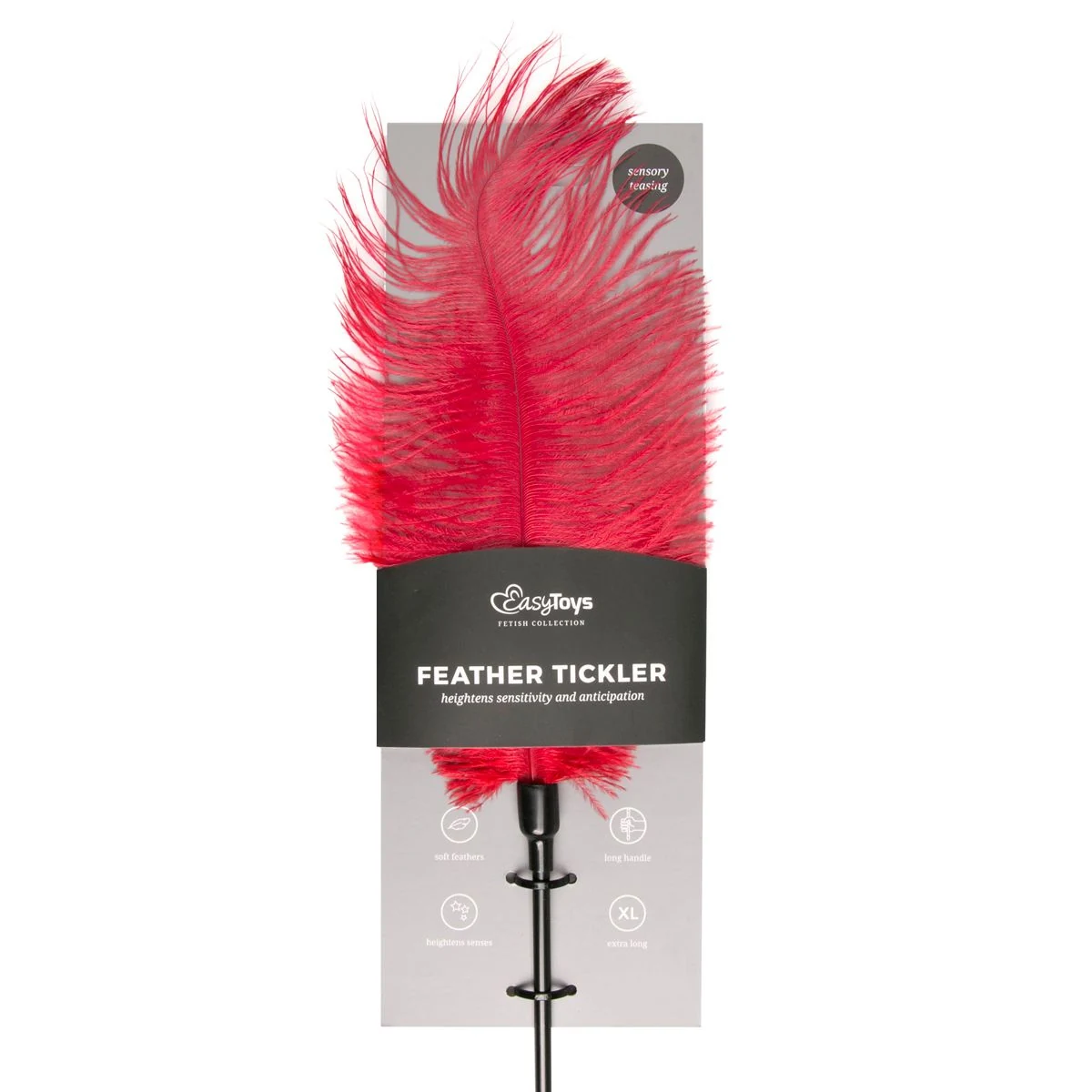 Toys Fetish roter Feder-Tickler, unisex Federkitzler in Rot mit PVC