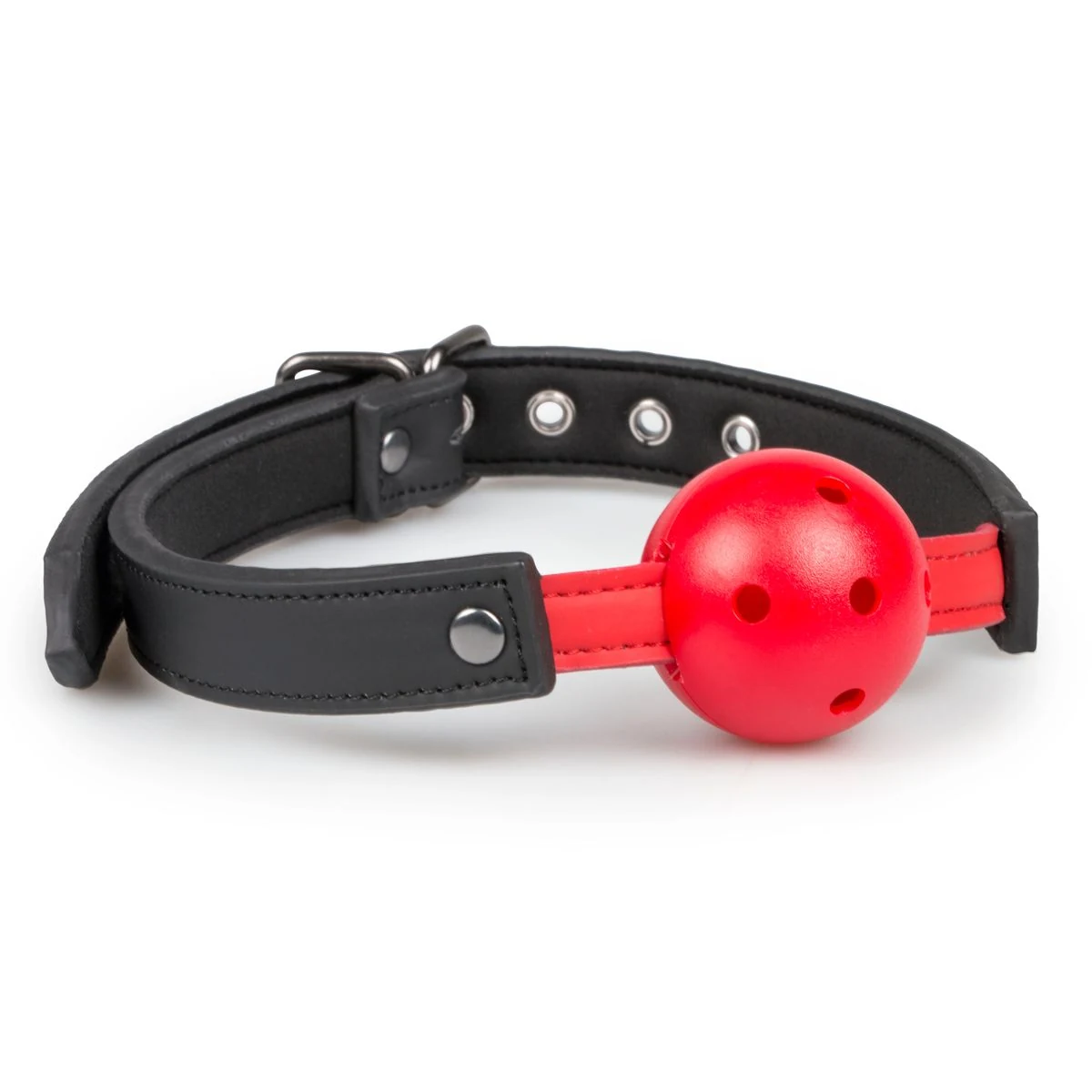 Roter Kugelknebel für Beginner mit einstellbarem Riemen und guter Passform