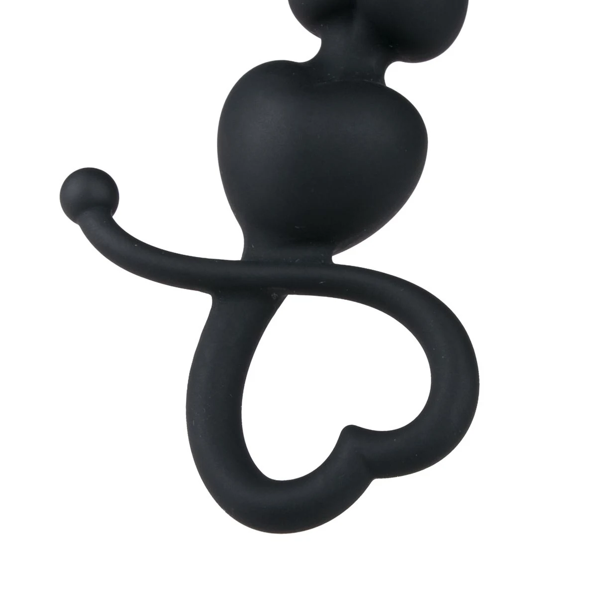 Elegante schwarze Analkugeln von Toys Anal Collection mit Herzgriff