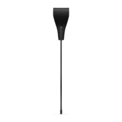 Schwarze BDSM Peitsche von Toys Fetish, 42,5 cm lang, mit langem Griff und breitem Kunstlederende