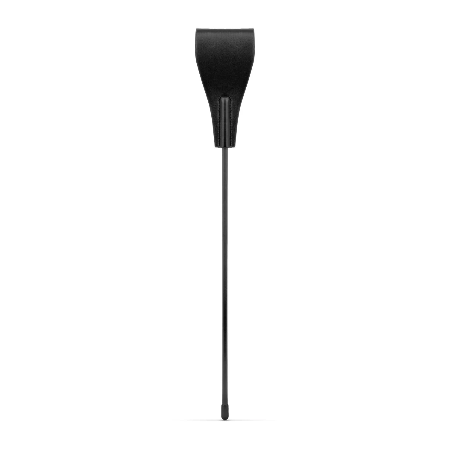 Schwarze BDSM Peitsche von Toys Fetish, 42,5 cm lang, mit langem Griff und breitem Kunstlederende