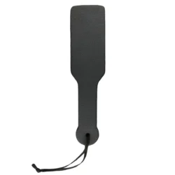 Schwarze PU-Lederklatsche von Toys Fetish Collection mit breitem Paddle