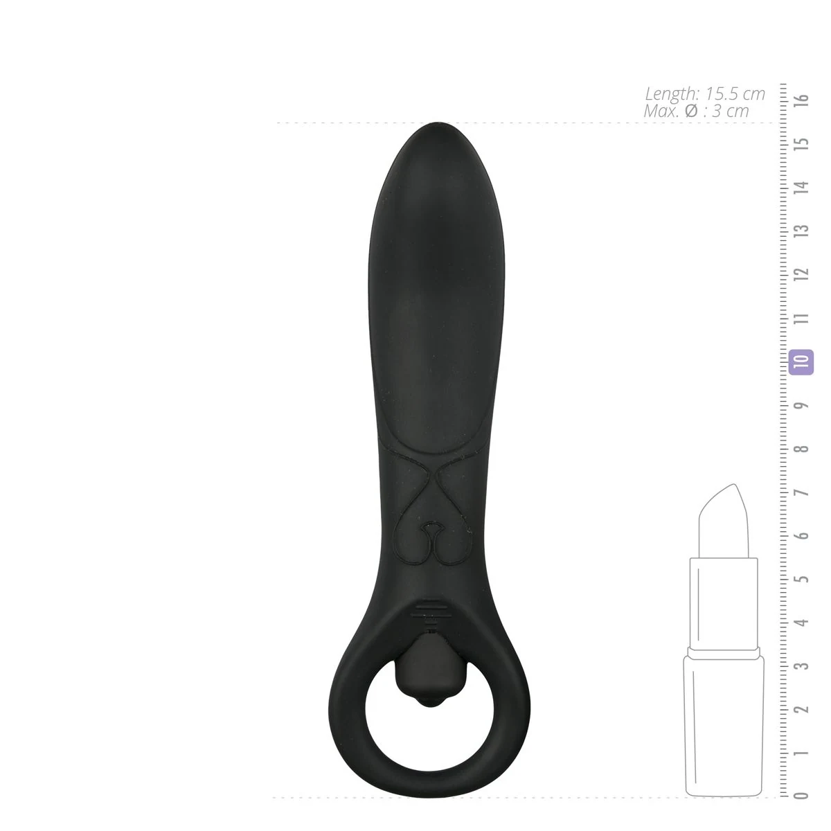 Wasserfester Analvibrator in Schwarz mit 110 mm Einführtiefe