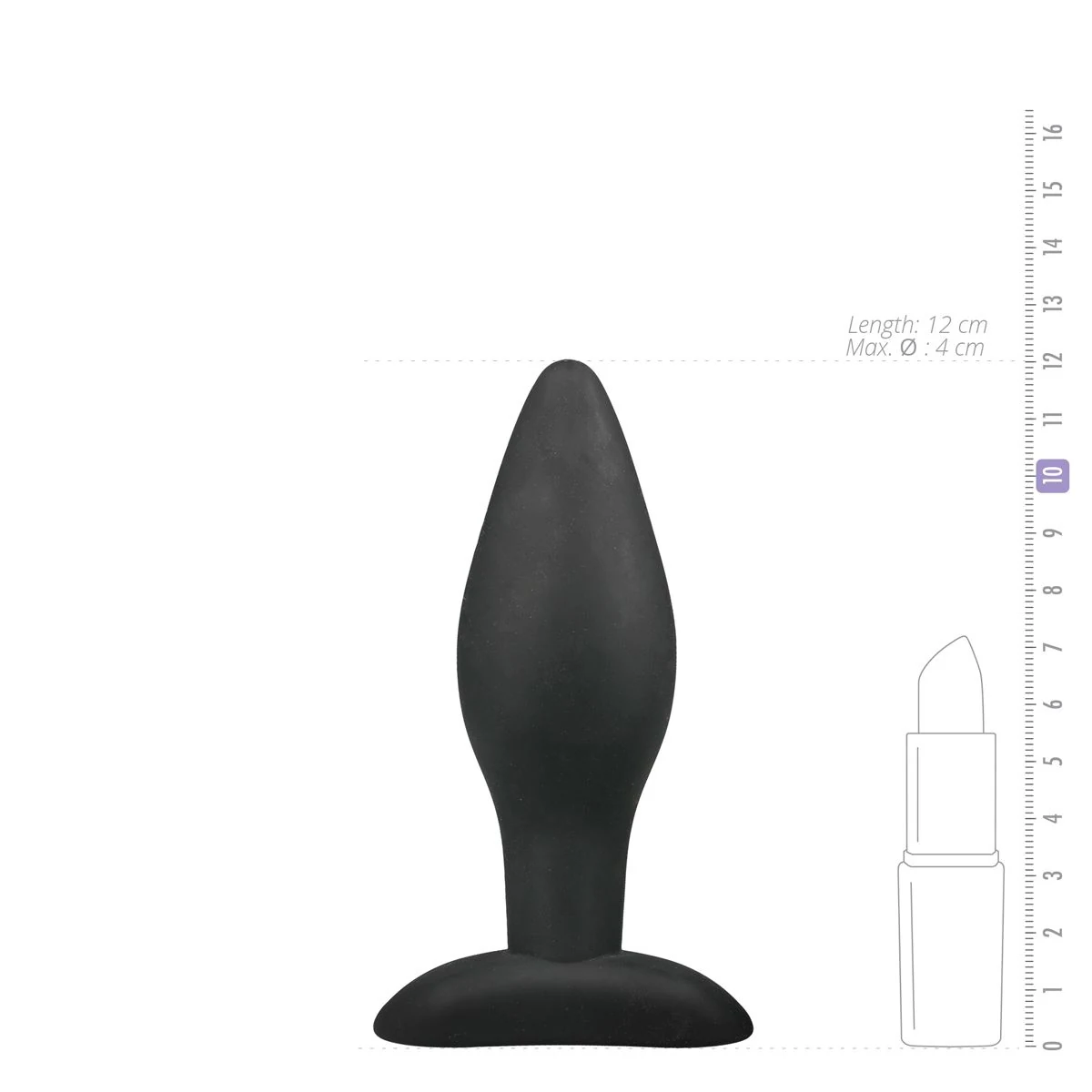 Silikon-Analplug mit 105 mm Einführtiefe und einfacher Einführung