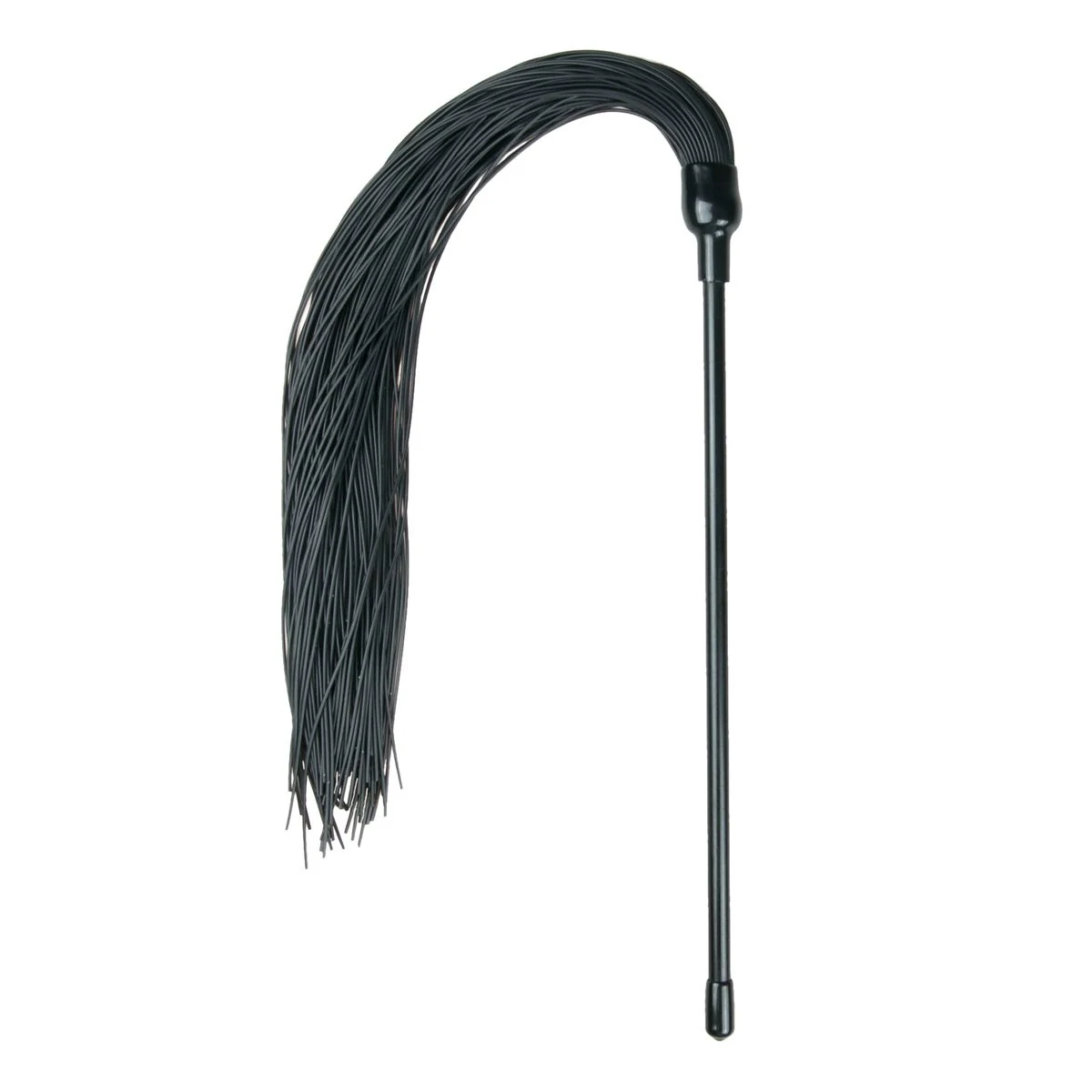 Schwarzer Silikon-Tickler von Toys Fetish mit langen feinen Silikonfäden