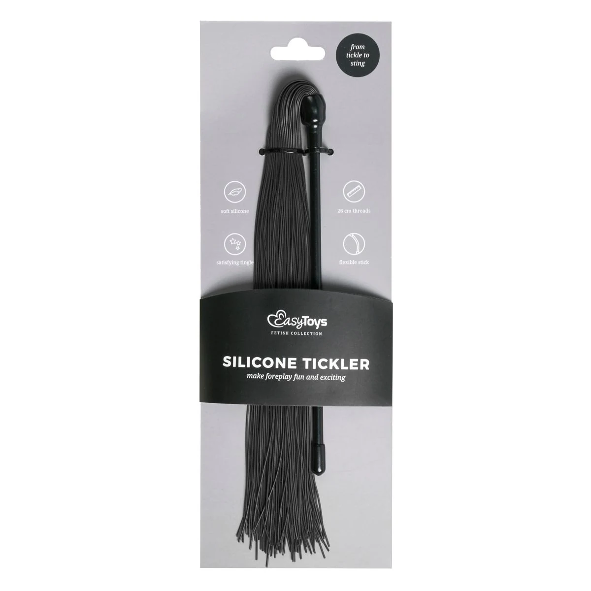 Toys Fetish Silikon-Tickler in Schwarz, 450 mm lang und unisex geeignet
