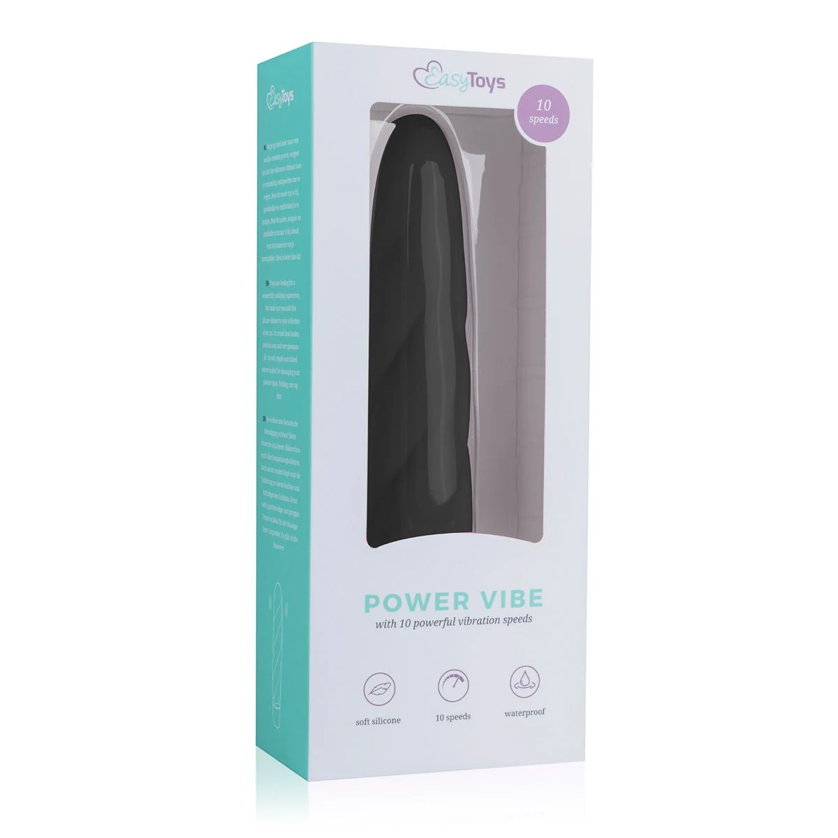 Silikon Vibrator schwarz mit 193 mm Länge und 36 mm Durchmesser