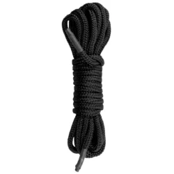 Schwarzes Bondage Seil 10 m aus Nylon von Toys Fetish Collection