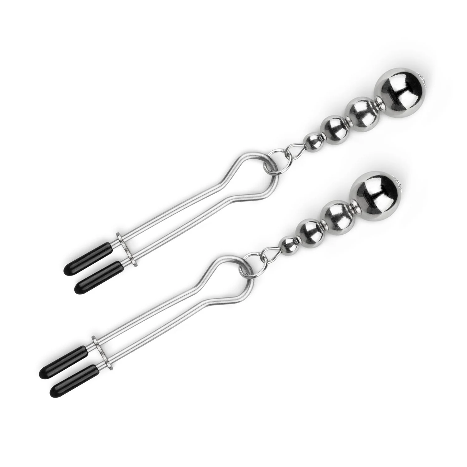 Nippelklemmen in Silber mit luxuriöser Oberfläche von Bedroom Fantasies
