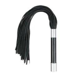 SM Peitsche von Toys Fetish mit Metallgriff und schwarzen Riemen