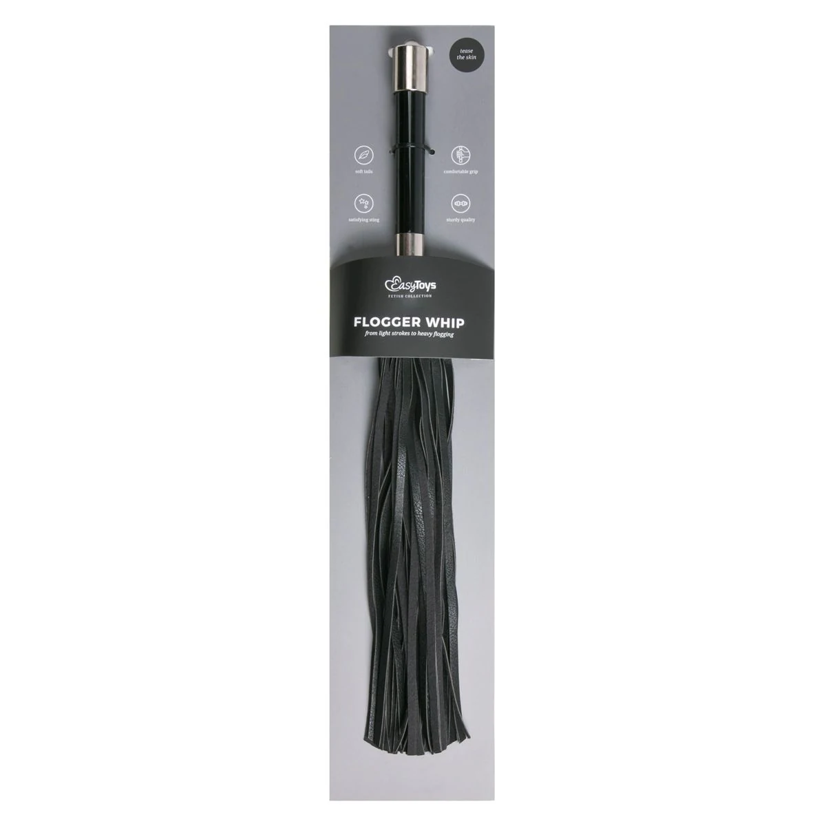Langer Auspeitscher mit Metallgriff von Toys Fetish Collection