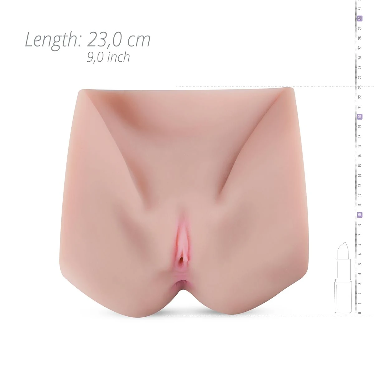 Masturbator mit gerippten Öffnungen für intensive Penis-Stimulation