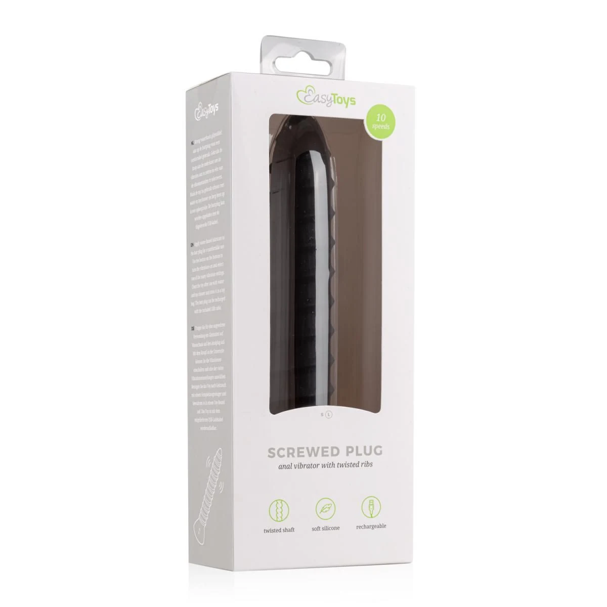 Wasserfester Anal-Vibrator in Schwarz mit 10 Vibrationseinstellungen