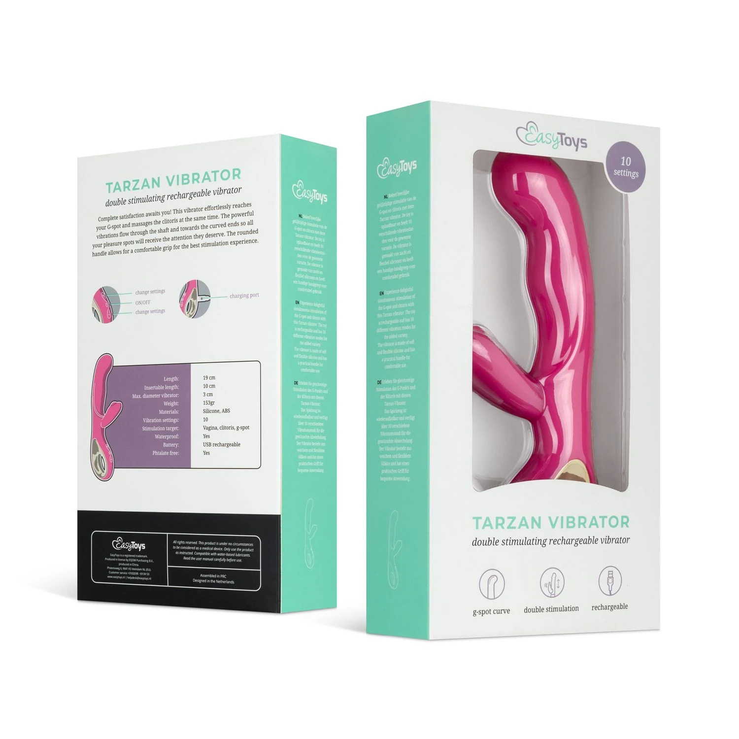 Rosa Rabbit Vibrator von Toys Vibe Collection für Klitoris und G-Punkt