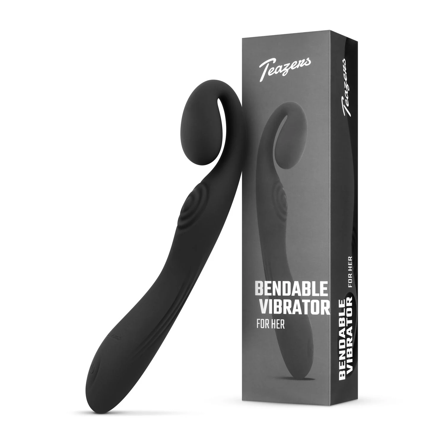 Schwarzer Teazers Vibrator mit einzigartigem Design für erogene Zonen