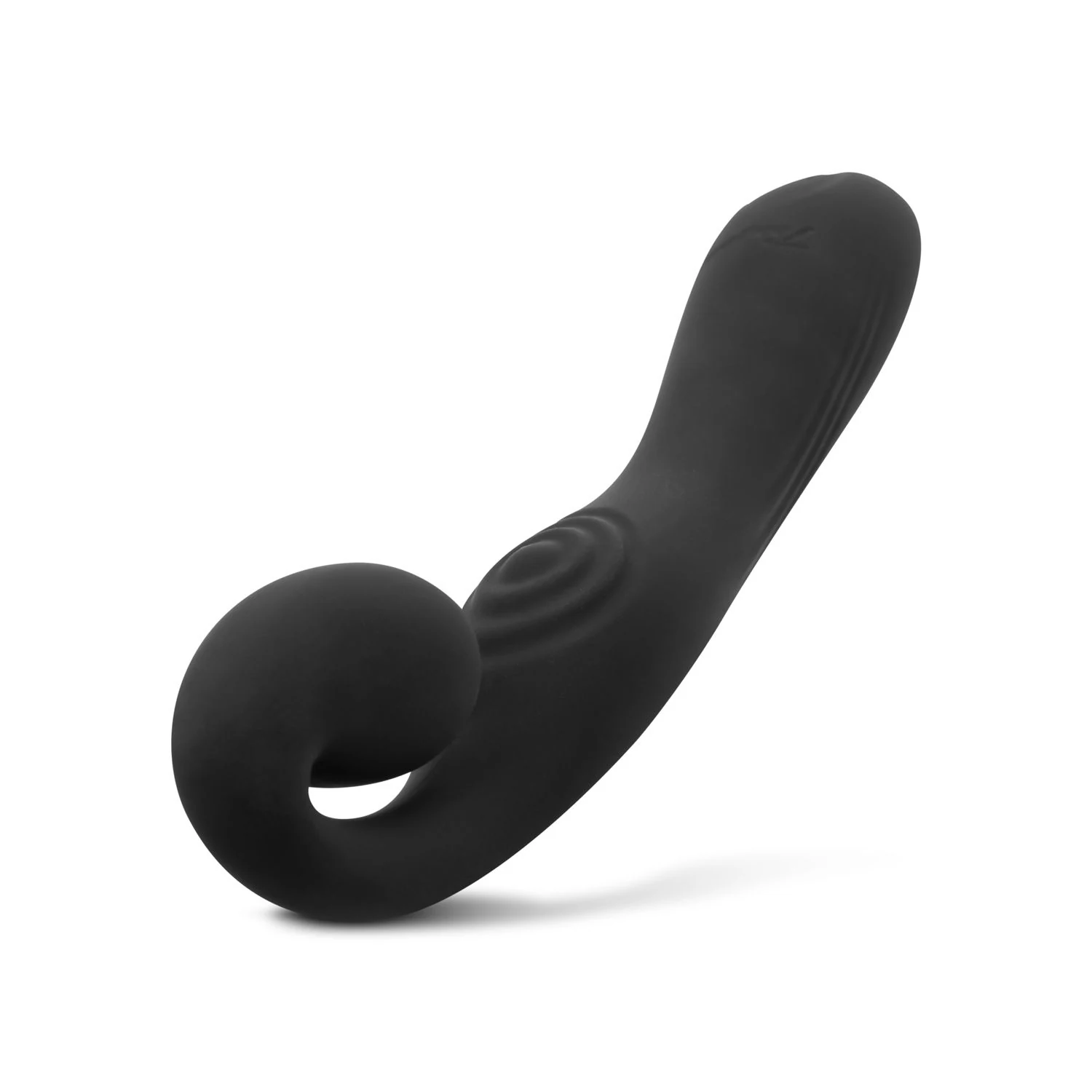 Schwarzer Vibrator mit variierenden Vibrationen für G-Punkt und Klitoris