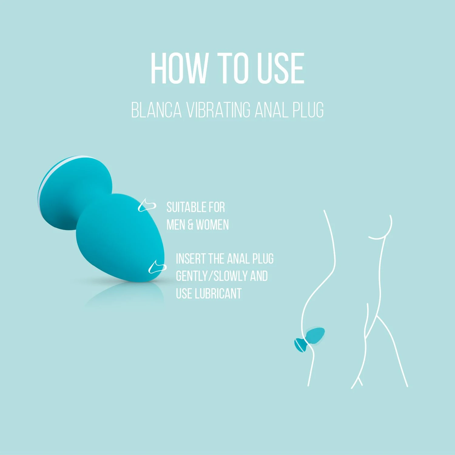 Teazers Blanca Analplug aus Silikon und ABS für anale Stimulation