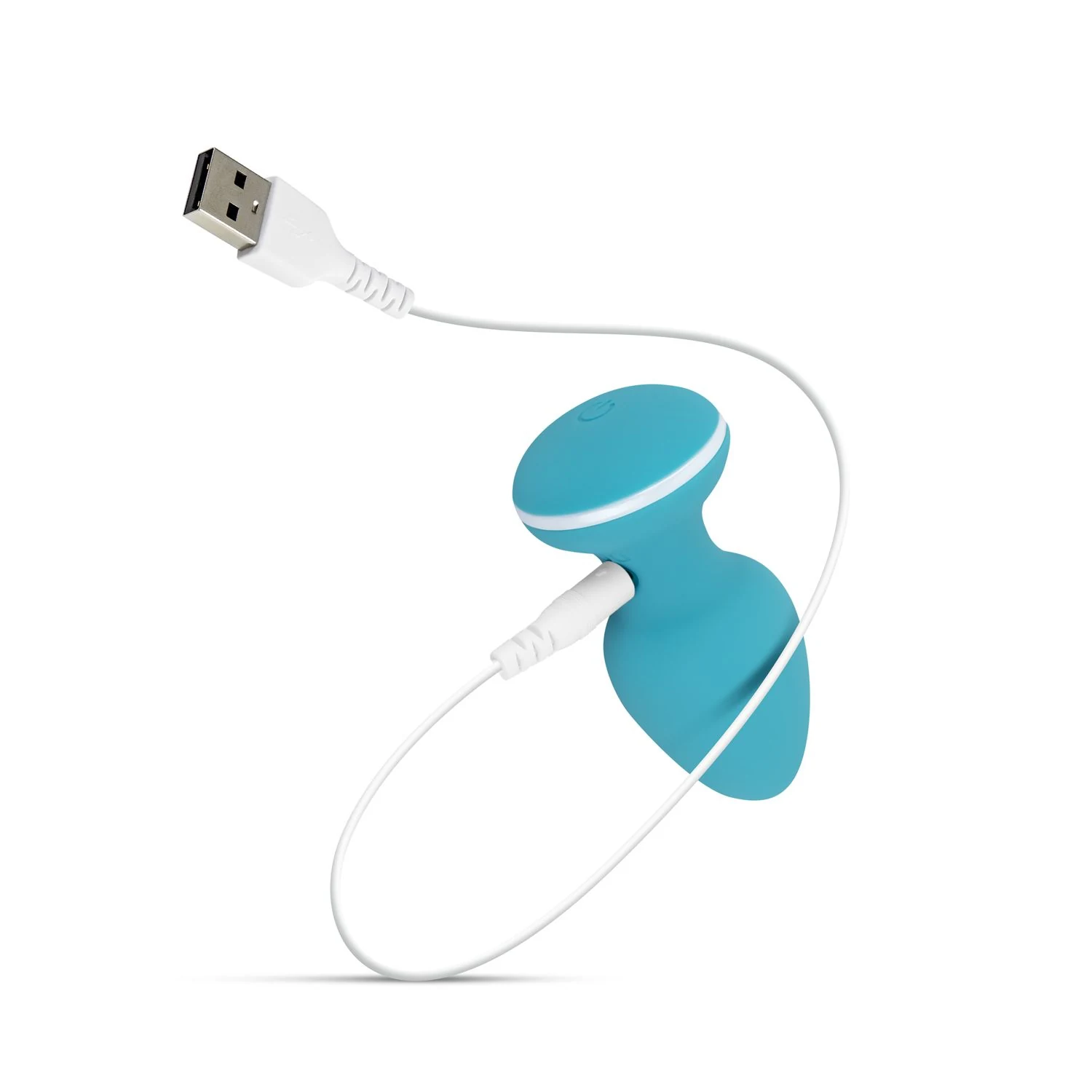 Blauer Analplug mit variierenden Vibrationen für den Anus