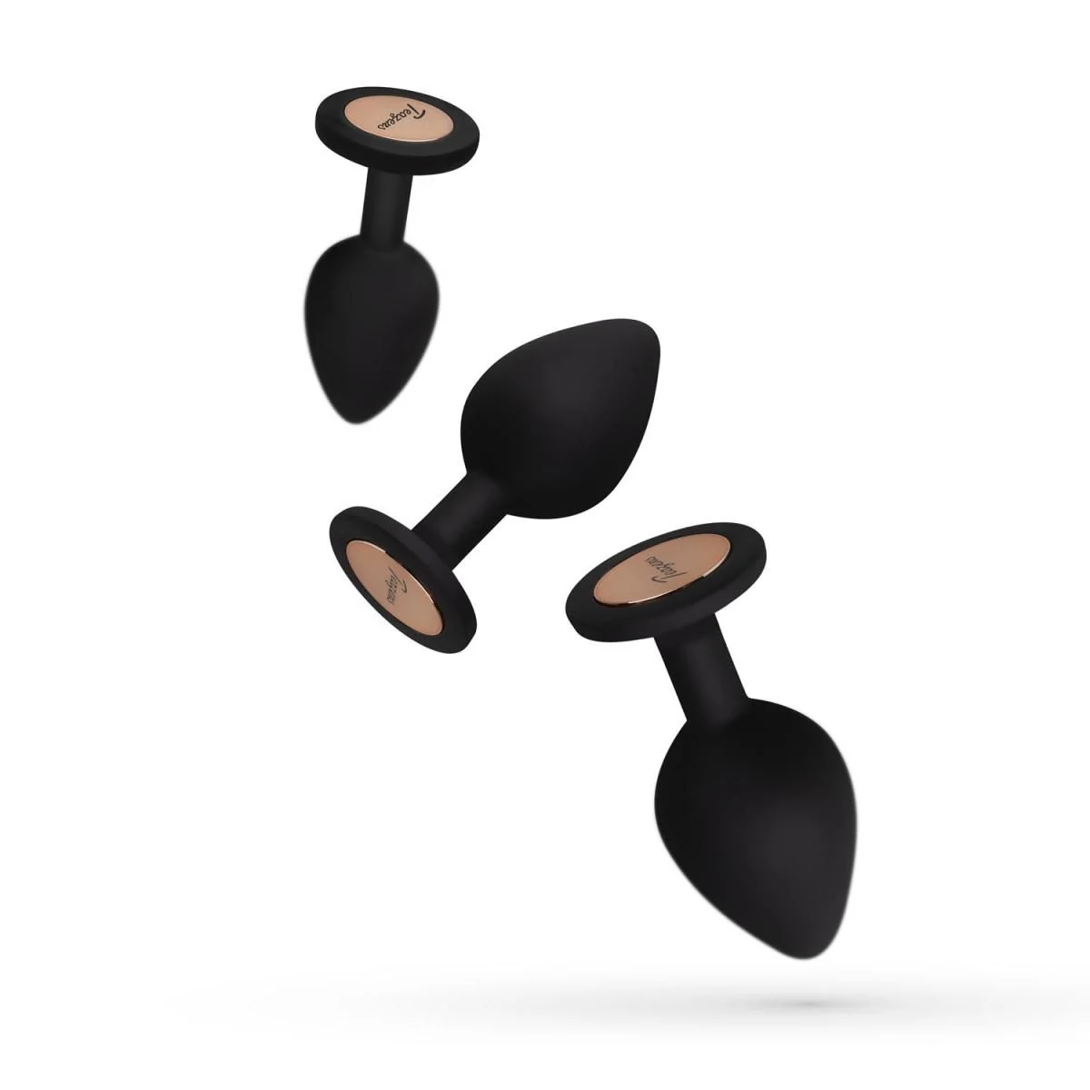 Buttplug Set in Schwarz mit unterschiedlichen Größen für Analstimulation