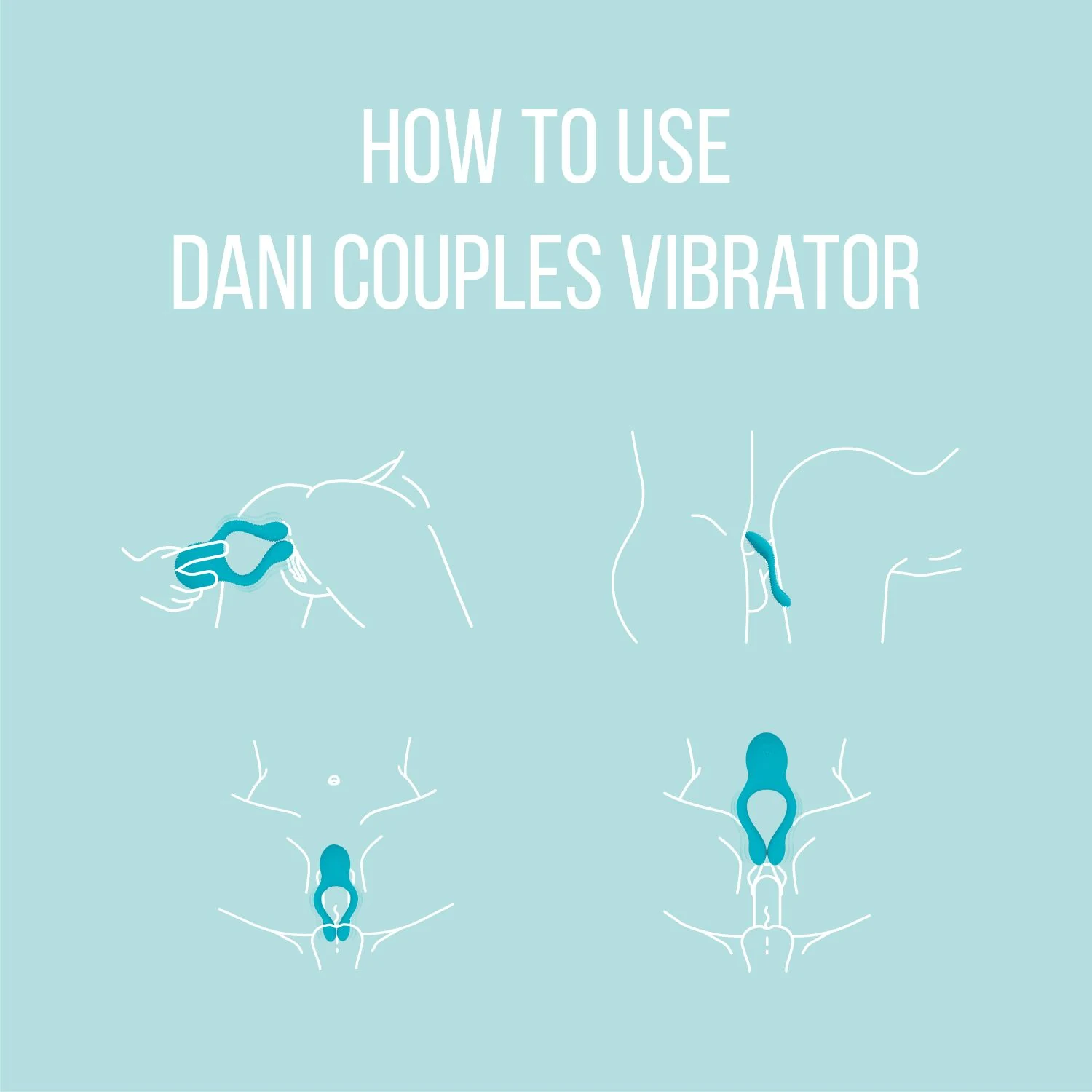 Teazers Dani Paarspielzeug mit 10 Vibrationsmodi und USB-Ladekabel