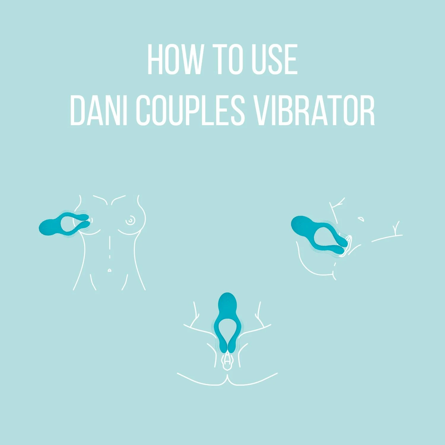 Wasserfester Paarvibrator von Teazers in Blau für gemeinsame Stimulation
