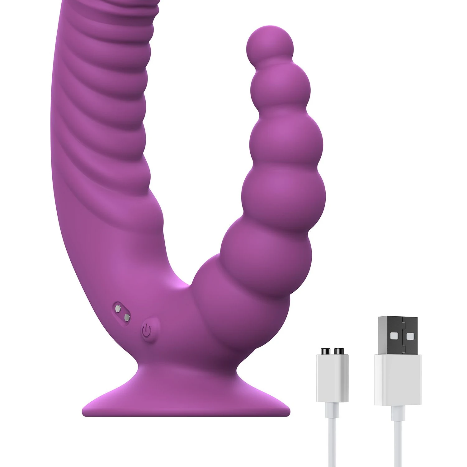 Teazers Doppelvibrator mit Saugnapf für interne und externe Reize