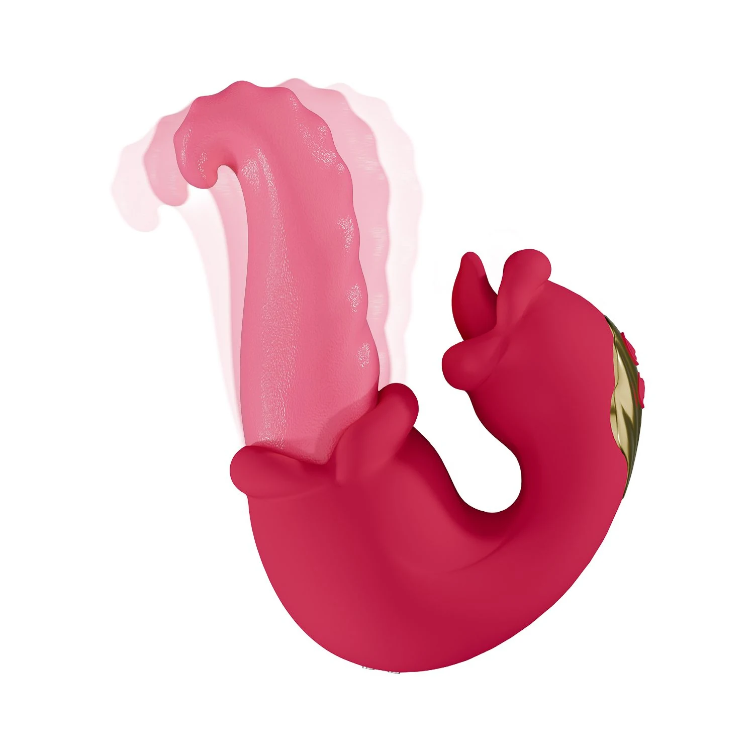 Rosa Vibrator von Teazers mit zwei unterschiedlich geformten Zungen