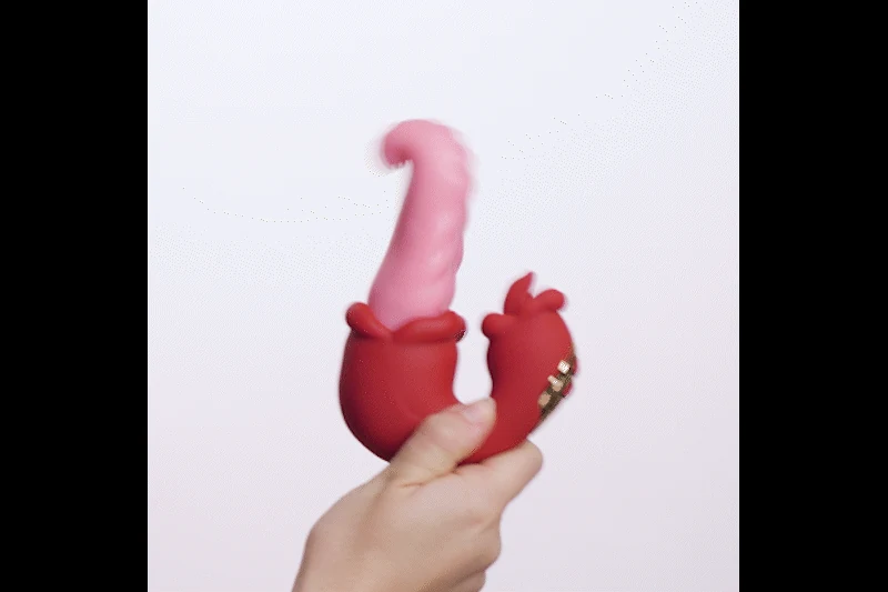 Teazers Double Tongue Vibrator Rosa mit verstellbarer Vibration