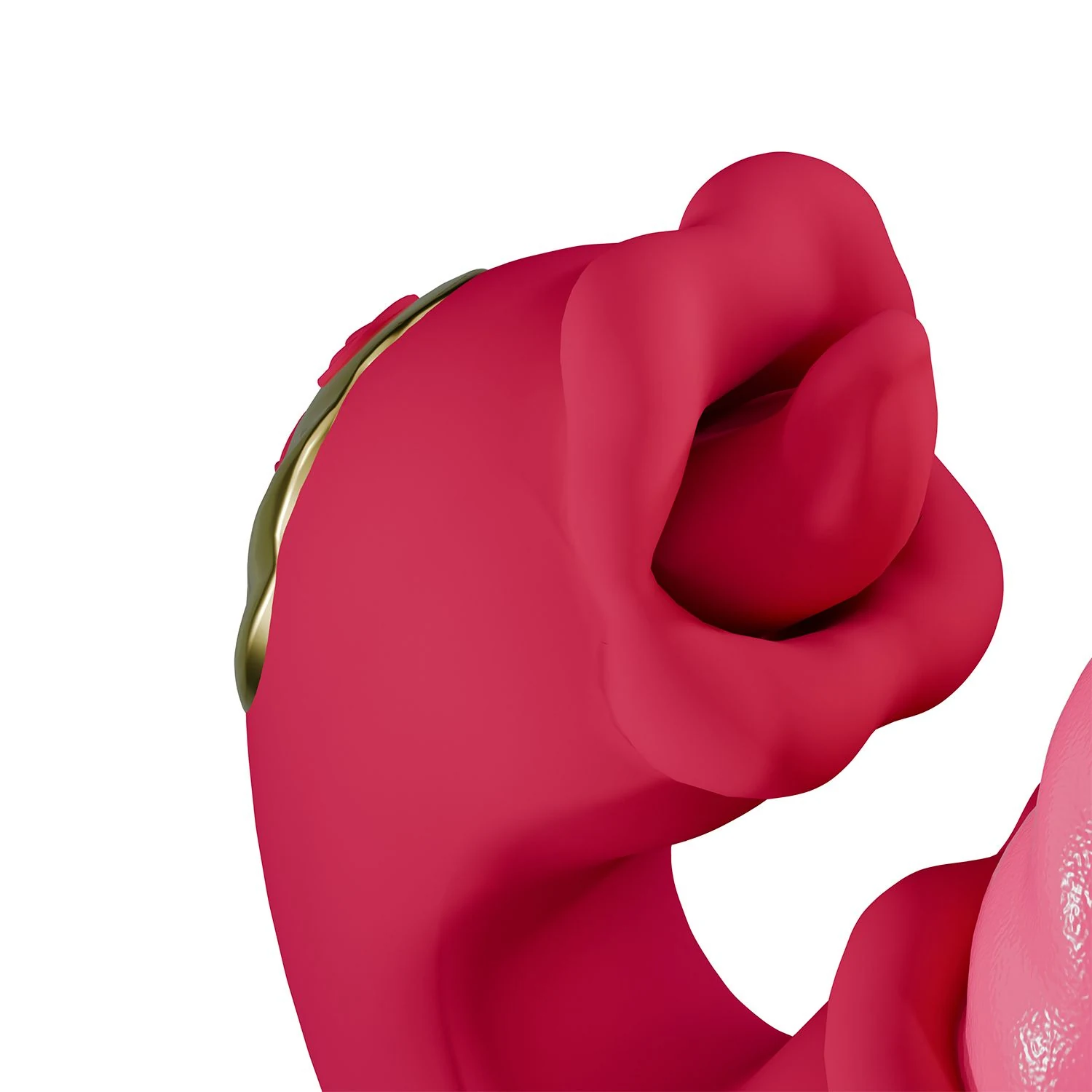 Nahansicht des rosa Teazers Vibrators mit gerillter Zunge