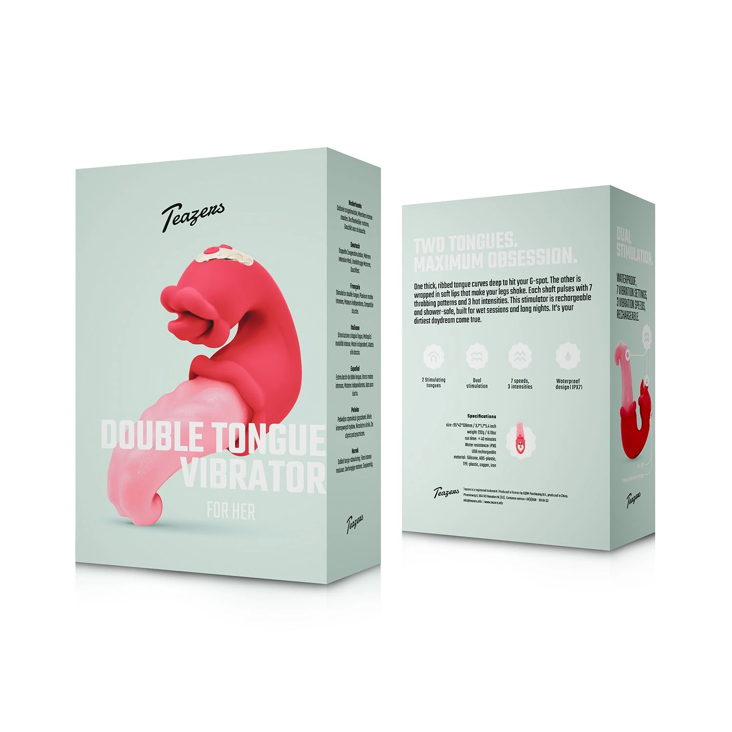 Wiederaufladbarer rosa Vibrator von Teazers mit USB-Ladekabel