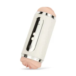 Teazers elektrischer Masturbator beidseitig in Beige und Weiß