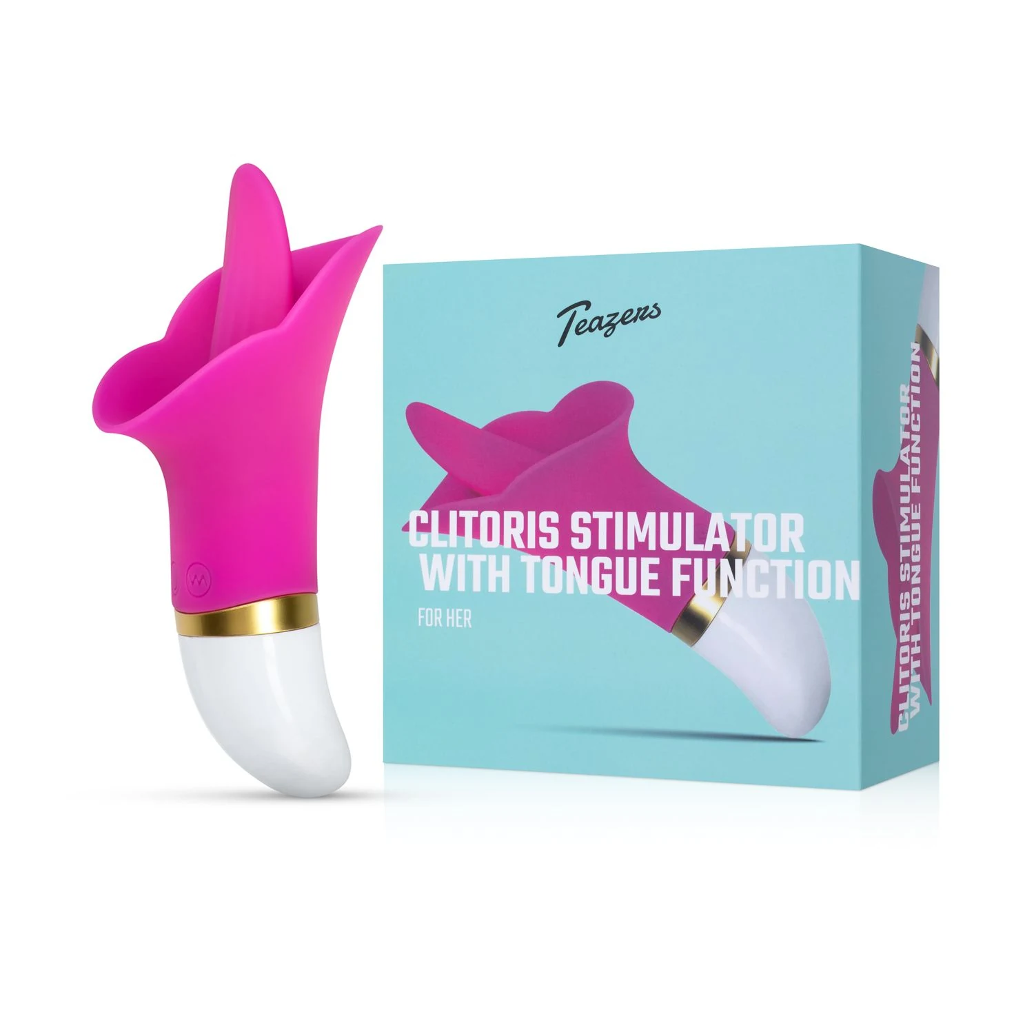 Rosa Teazers Zungen-Vibrator mit weicher Silikon-Zunge