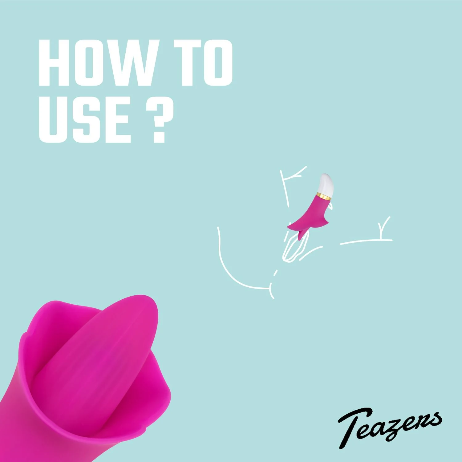 Kompakter Teazers Flower Touch Vibrator in Rosa
