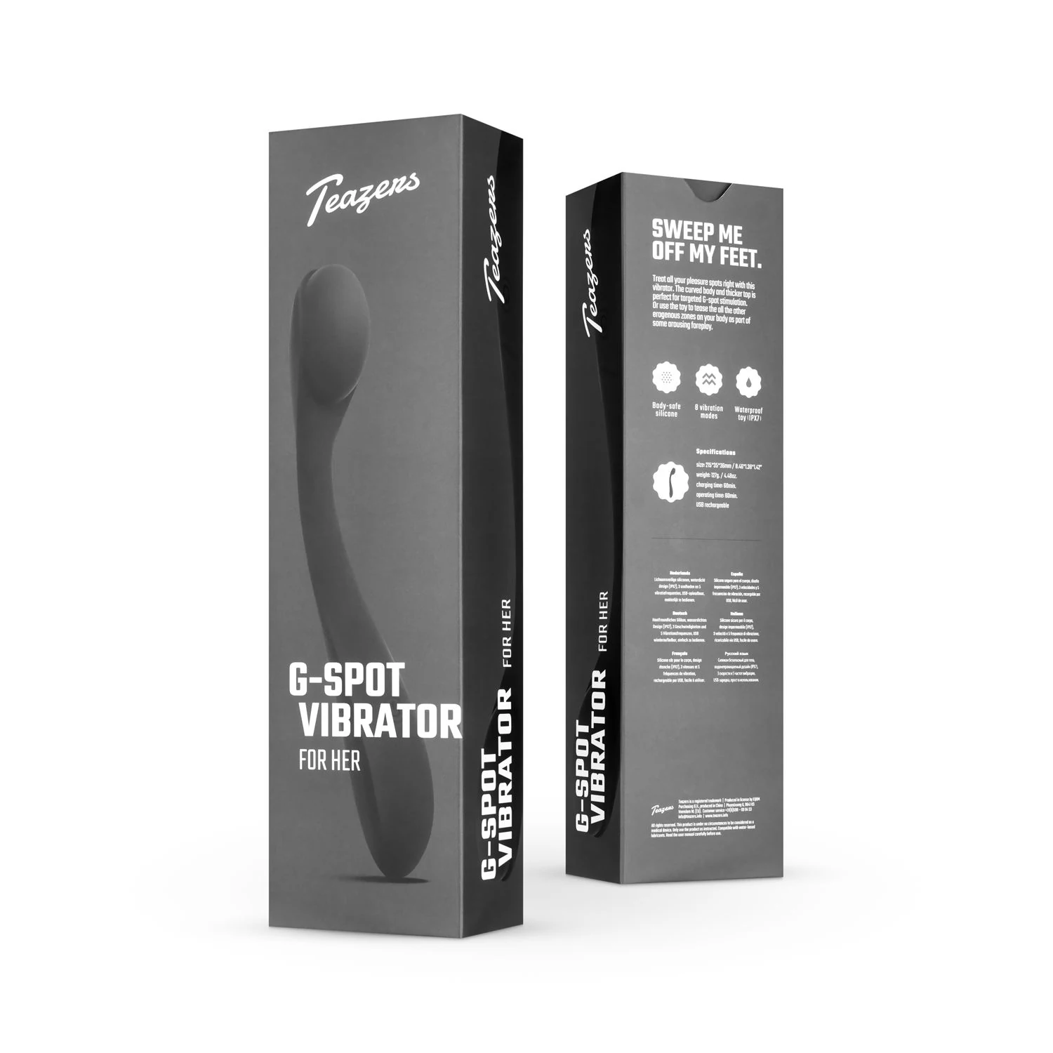 Schwarzer wasserdichter Vibrator Teazers TEA053 für G-Punkt-Stimulation