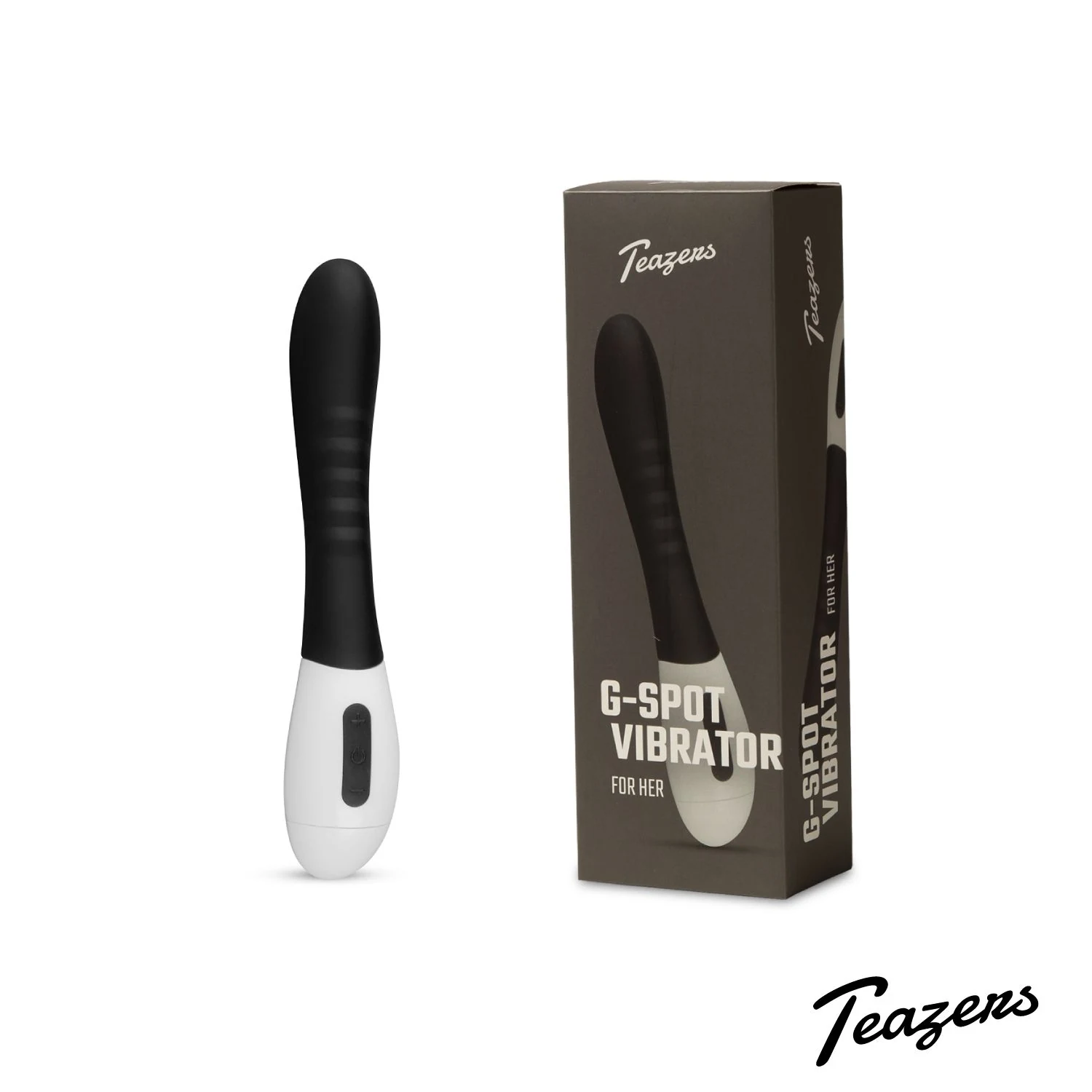 Schwarzer Teazers Vibrator aus weichem Silikon mit Druckknopf-Bedienung