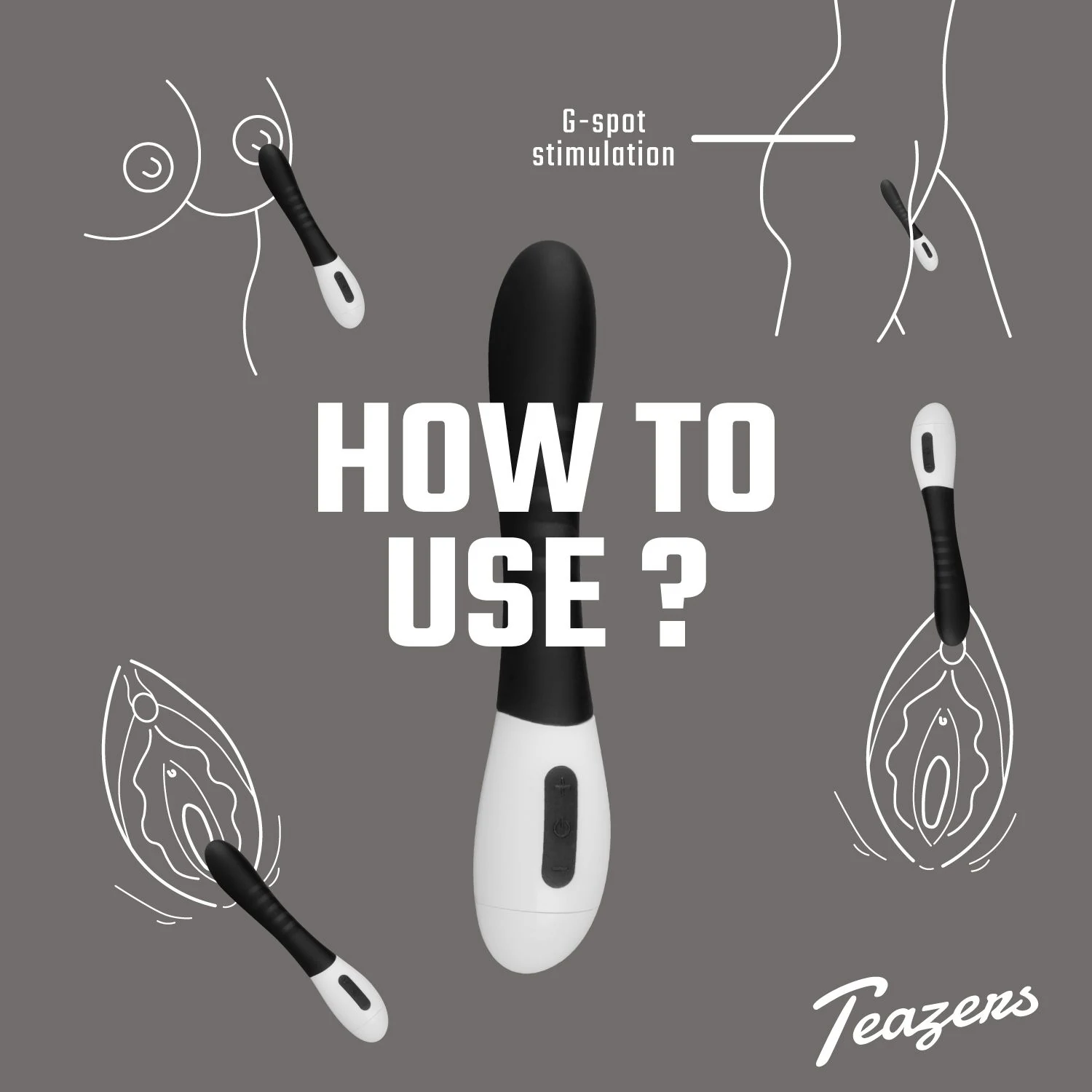 Wiederaufladbarer G-Punkt Vibrator von Teazers mit USB-Ladekabel
