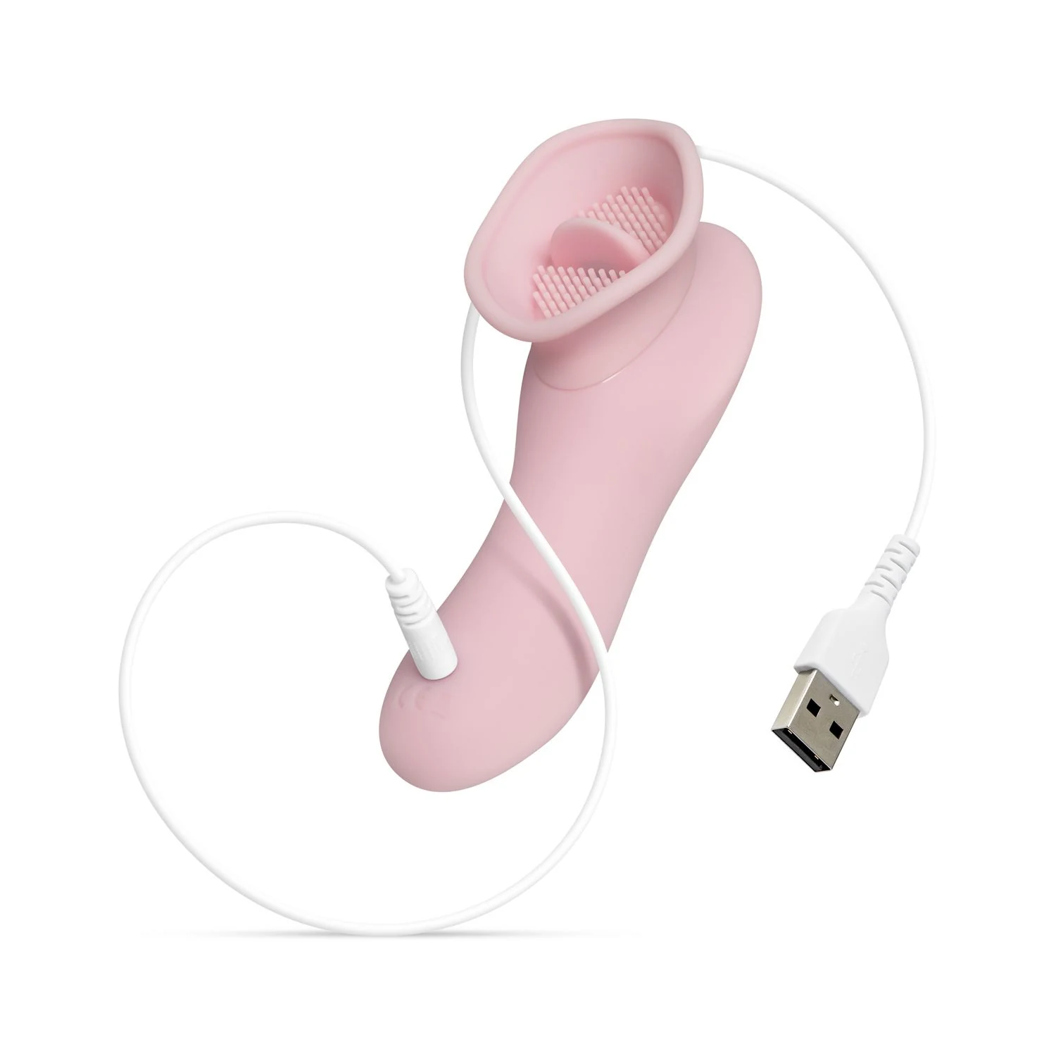 Klitoris Vibrator mit stimulierender Zunge und Druckknopf