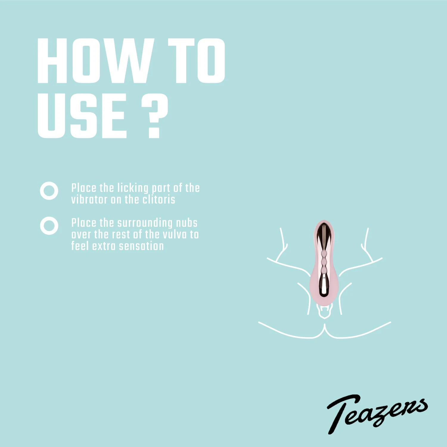 Teazers Klitoris Tongue Vibrator mit 140 mm Länge